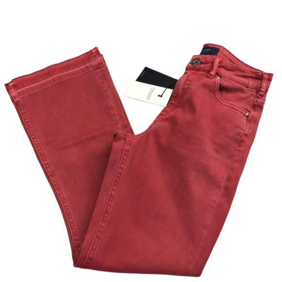 Scotch & Soda Women’s Red Cropped Boot Cut Jeans Size 26 - Picture 3 of 8